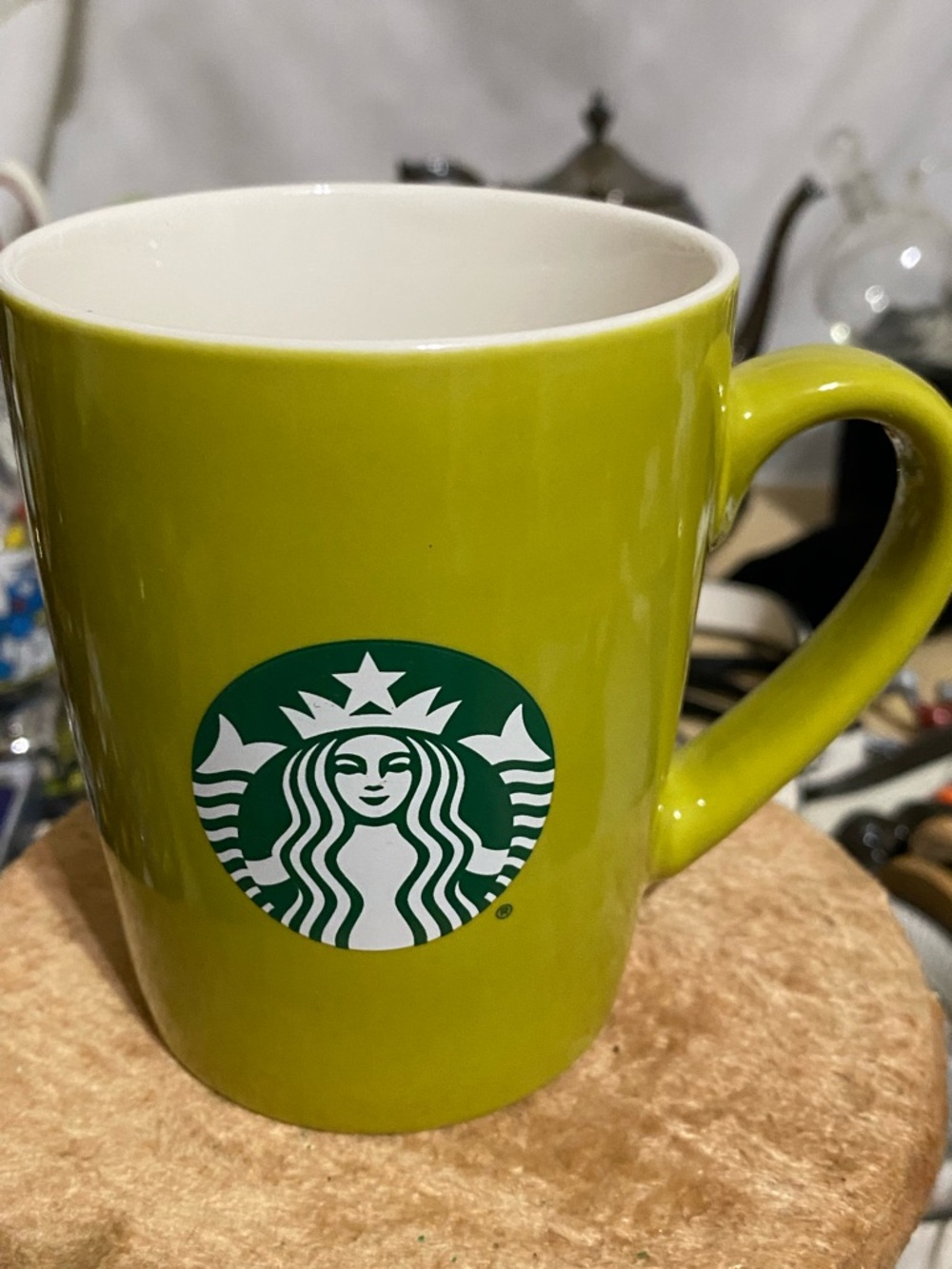 Starbucks Bright Lime Green Ceramic Mug with Logo